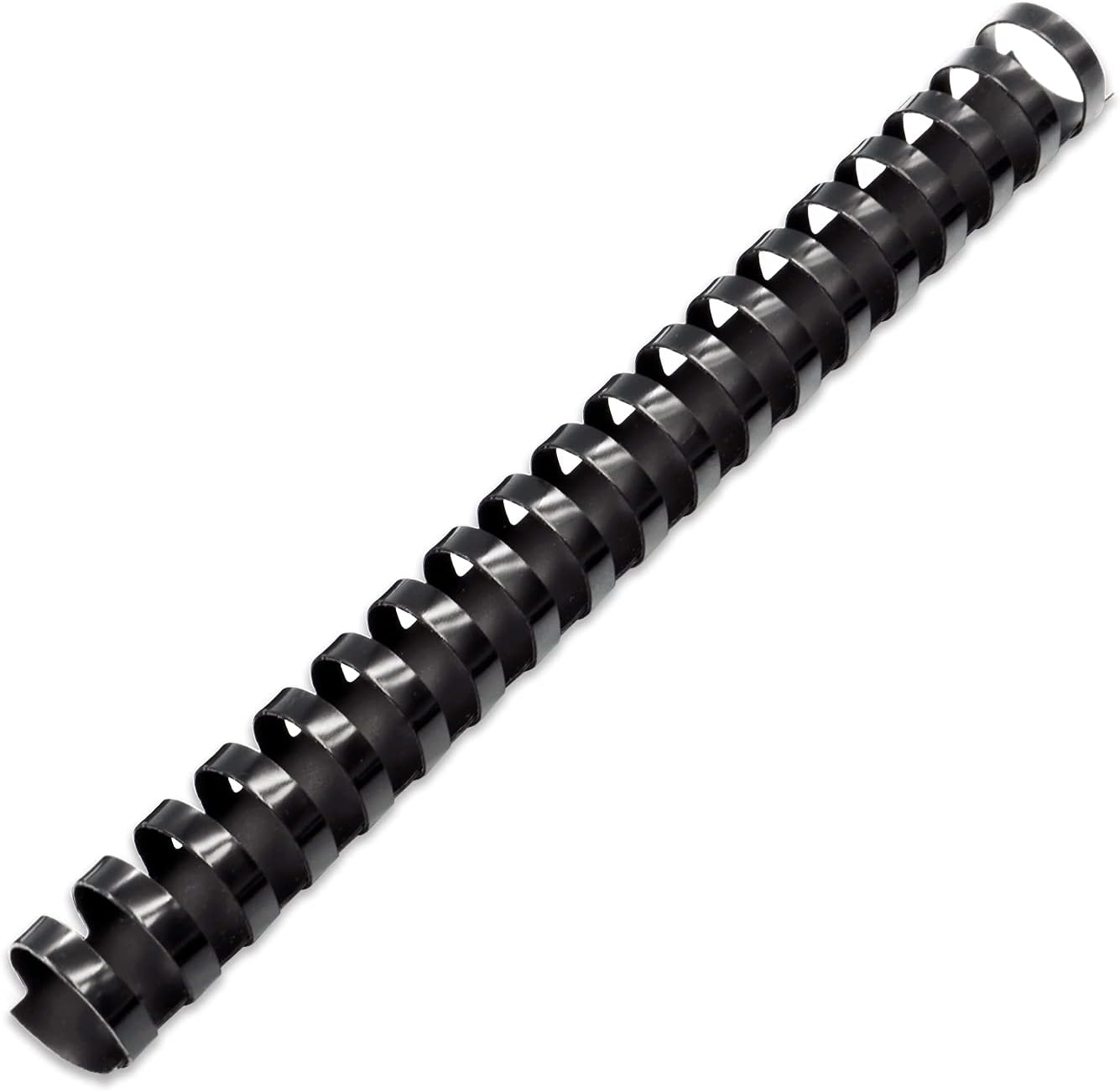 Binditek 50 Pack Plastic Binding Comb Spines, 1-1/8 Inch Diameter, 240 Sheet Capacity, 19 Ring, for Letter Size, Black, for Students and Coworkers