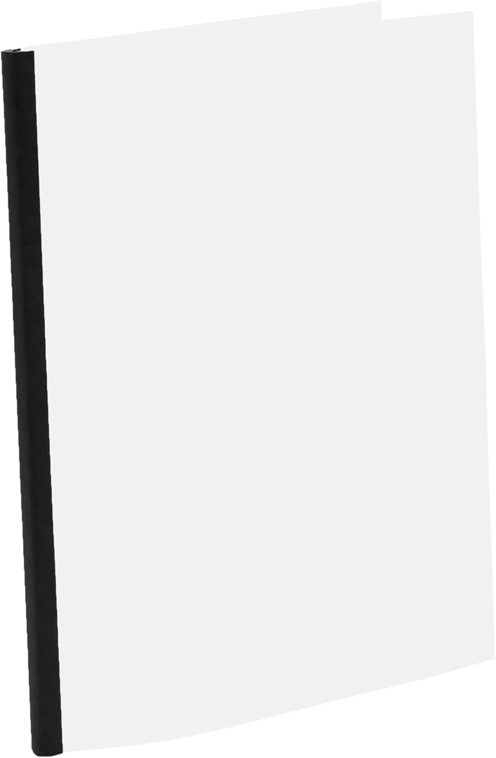 Thermal Binding Clear Covers with Steel Spine –for Thermal Binding Machines – Formerly Unibind – Used in Real Estate, Education and Various Businesses (Black, 340 Sheets Max - 24/Box)