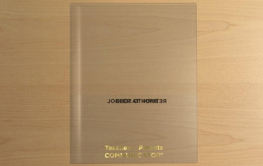 Nicky's Folders® English Communicator, Parent-Teacher Folder, Patented Tear-Resistant Flexible Plastic 2 Inside Pockets, 2 Exterior Sleeves, Letter Size Paper, Single Color(24 Pack) (Clear)