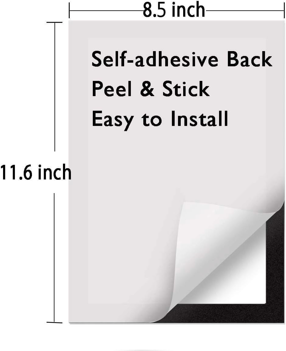 Document Sign Holder Pockets with Adhesive Back, Plastic Poster Picture Notice Display Frame for Window/Door/Wall/Cabinet, 8.5 x 11.6 Inches, Black, 30 Pack