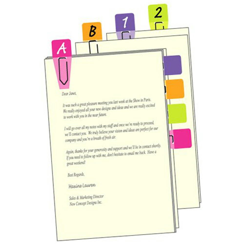 Clip-Rite;, Inc. Solid Clip-Flags Office Supplies Solid Red Blue, 2.9 x 4.2 Inches count of 24