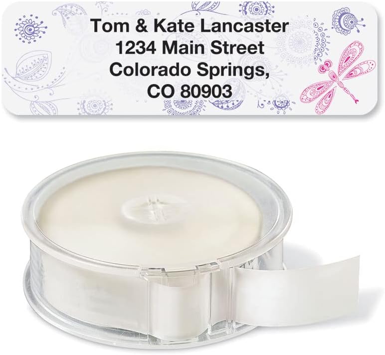 Colorful Images Flower Garden Rolled Personalized Return Address Mailing Labels with Dispenser, Customize with Name & Shipping Address, 250 ¾” x 2½” Self Adhesive, Easy Peel Label Roll