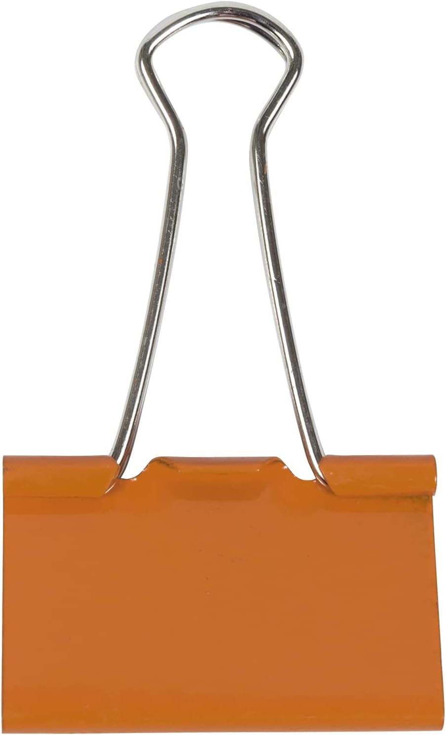JAM PAPER Colorful Binder Clips - Large - 1 1/2 Inch (41 mm) - Orange Binderclips - 12/Pack