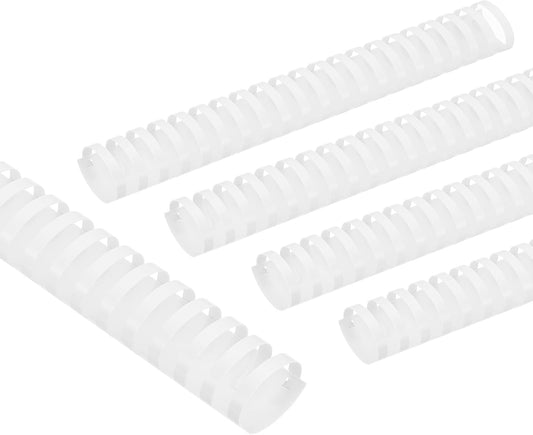 PATIKIL 38mm (1-1/2") Plastic Binding Combs, 10 Pcs 21 Rings Comb Binding Spines 310 Sheet Capacity Letter Size for Binding Paper Sheets Notebook Calendar Picture Album, White