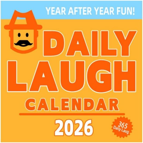 2026 Daily Laughs Calendar: 15 Months Fresh Jokes with Memo Space on Back – Fun Desk Calendar for Office & Home