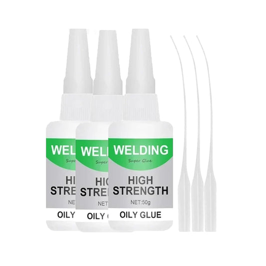 150ML Wood & Parquet Adhesive, Welding High-Strength Oily Glue, Universal Super Glue Gel, Instant Bonding, Strong Adhesion, Repairs Last Long Time for Metal, Wood, Ceramics,Leather, Glass (3Pcs)
