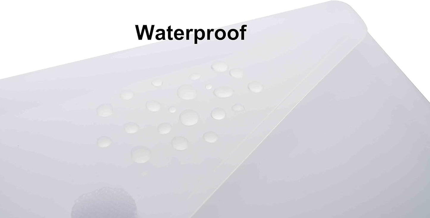 9x7 Clear Plastic Envelopes Hook Loop Closure Receipt Stickers Storage Holder 40 Pack