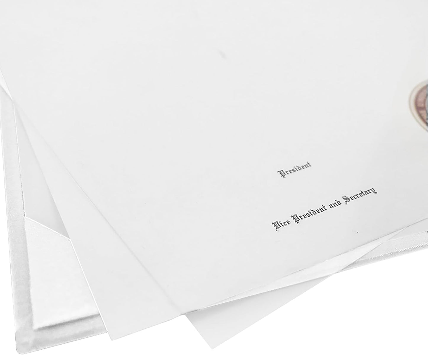 GraduationMall 8.5"x11" Smooth Padded Diploma Cover Certificate Holder White,6-Packs