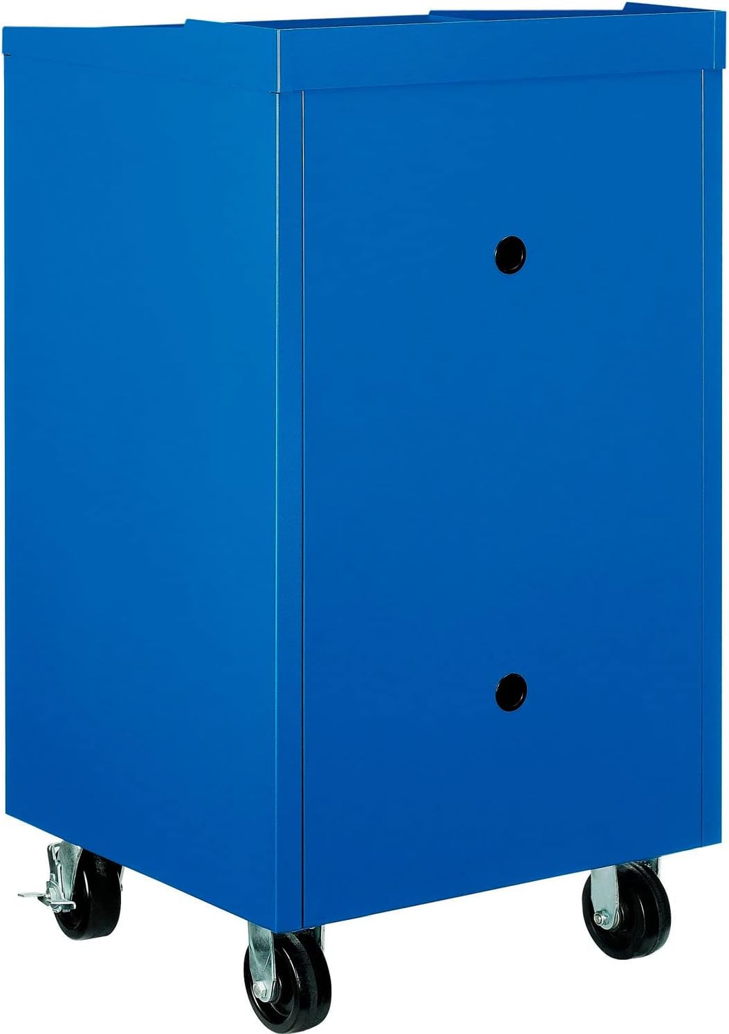 Global Industrial Mobile Computer Cabinet, Blue, 27" W x 24" D x 49-1/4"H