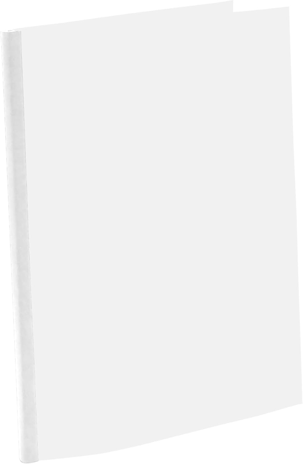 Thermal Binding Clear Covers with Steel Spine –for Thermal Binding Machines – Formerly Unibind – Used in Real Estate, Education and Various Businesses (White, 220 Sheets Max - 48/Box)