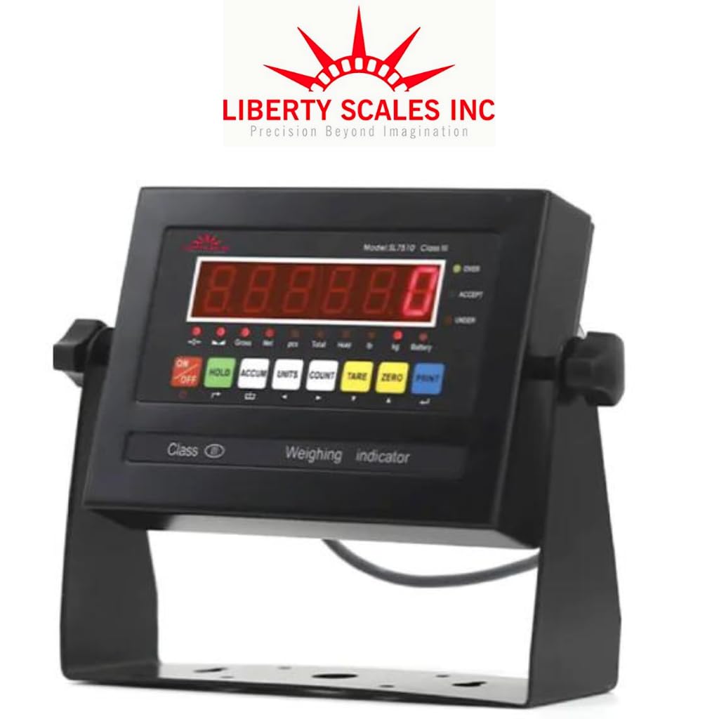 Liberty LS-800-4X5 NTEP Certified (Legal for Trade) Industrial Floor Scale | 48" x 60" | Capacity of 5,000 lbs x 1 lb + Red