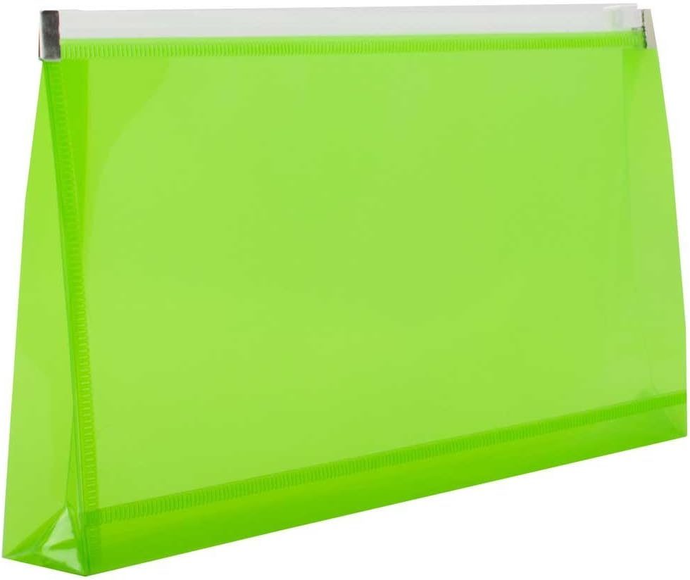 JAM PAPER Plastic Envelopes with Zip Closure - #10 Booklet Wallet - 5 1/4 x 10 - Assorted Colors - 6/Pack