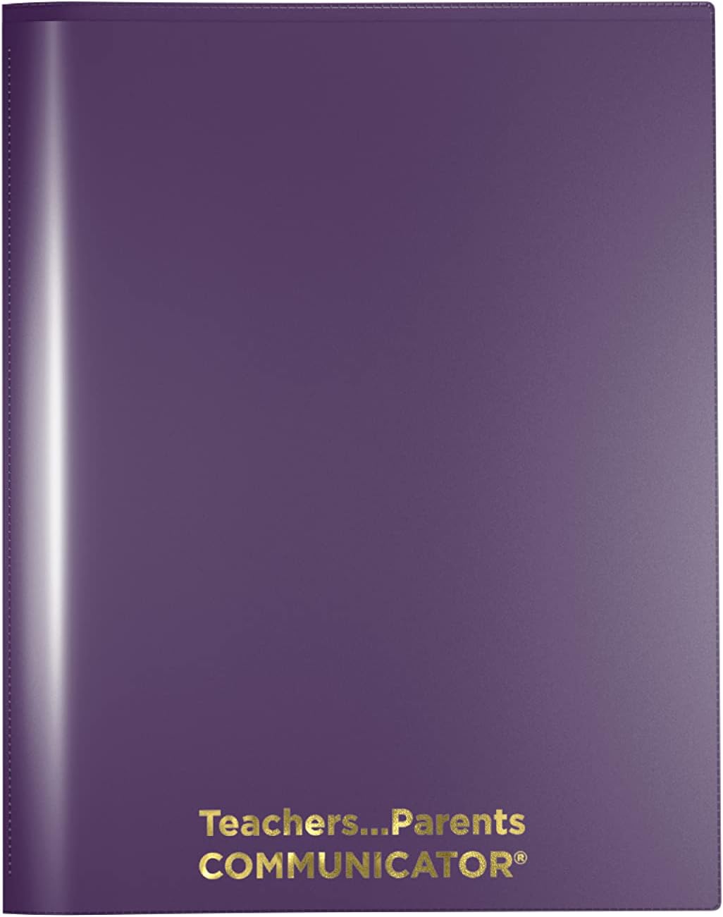 Nicky's Folder® English Communicator, Parent-Teacher Folder, Patented Tear-Resistant, Flexible Plastic, 2 Inside Pockets, 2 Exterior Sleeves, Letter Size Paper, Single Color (24 Pack)(Metallic Violet)