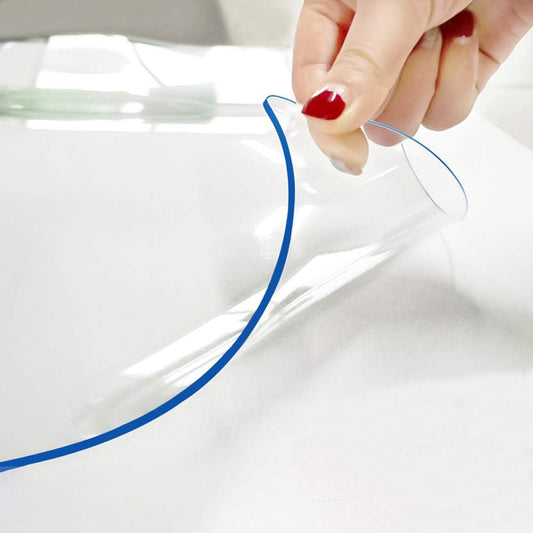 Clear PVC Table Protector 24x55 Inch Water Resistant Plastic Rectangle Vinyl Non-Slip Desk Top Pad for Coffee Table Writing Desk Dining Table Kitchen Countertop Dresser Coffee TV Table