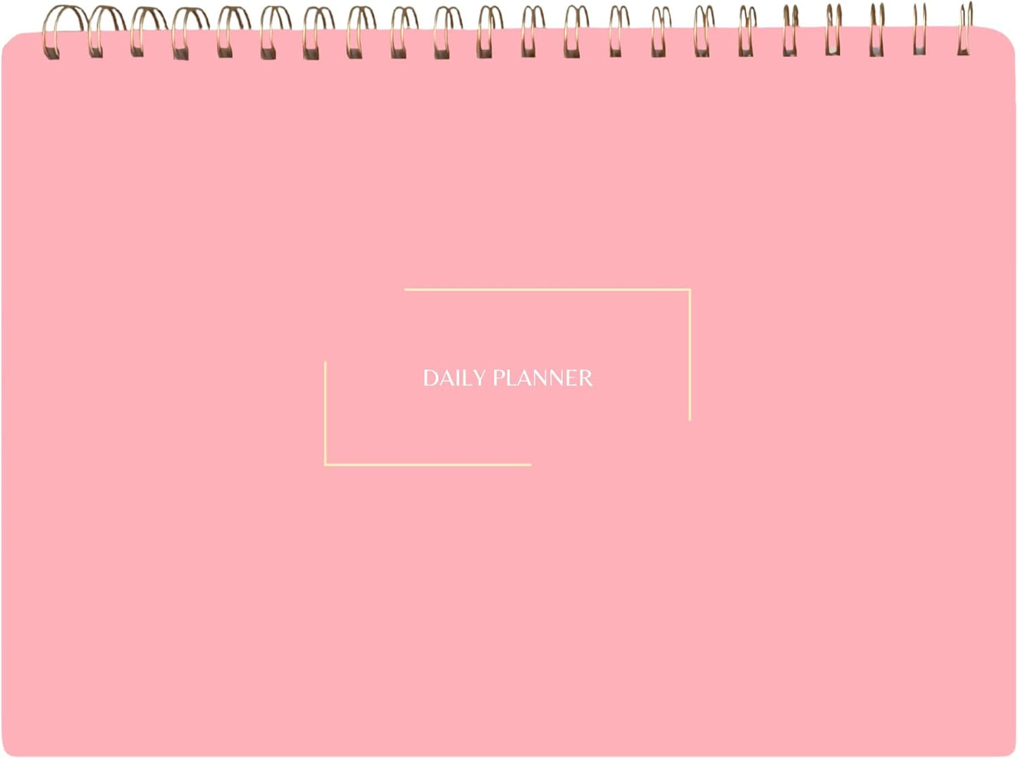 Undated Daily Planner | 8.25” x 11.75” Work To-Do Notebook | ADHD Academic Organizer | Multi-Layout | Men and Women Planner | College Supplies | Pink | Landscape Layout