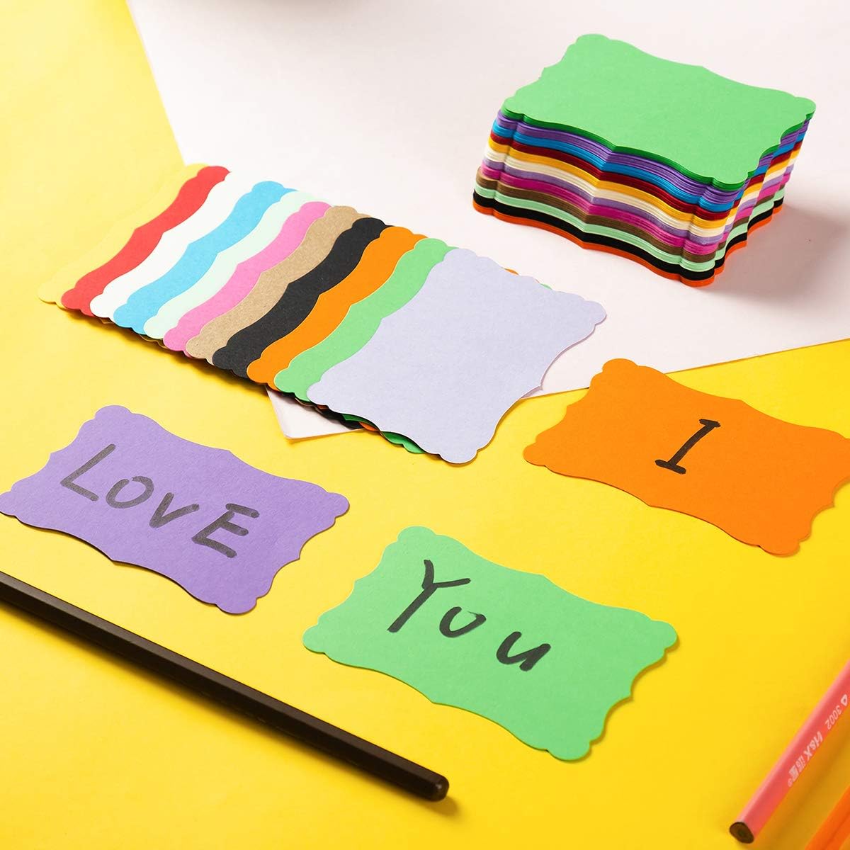 120 Pieces Small Mini Business Cards Vintage Assorted Colors Blank Note Cards Gift Word Card for Business Cards, Gift Cards (12 Colors, 3 x 5 inches)