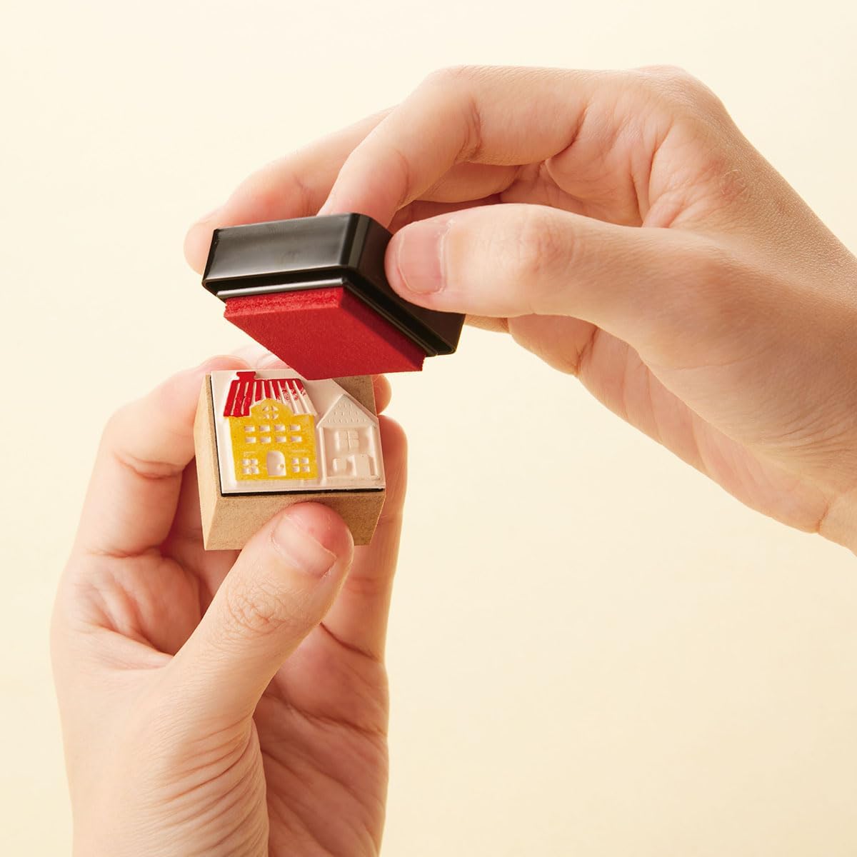 IROMOYO WARABE Stamp PAD, Small Traditional Japanese Ink Colour, Oil-Based Ink pad - Black