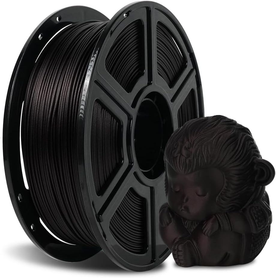 FLASHFORGE Carbon Fiber PLA Filament 1.75mm, Carbon Fiber Reinforced PLA 3D Printer Filament, 1KG Spool Dimensional Accuracy +/- 0.02mm, High Strength & High Abrasion-Resistance (PLA-CF Marsala)