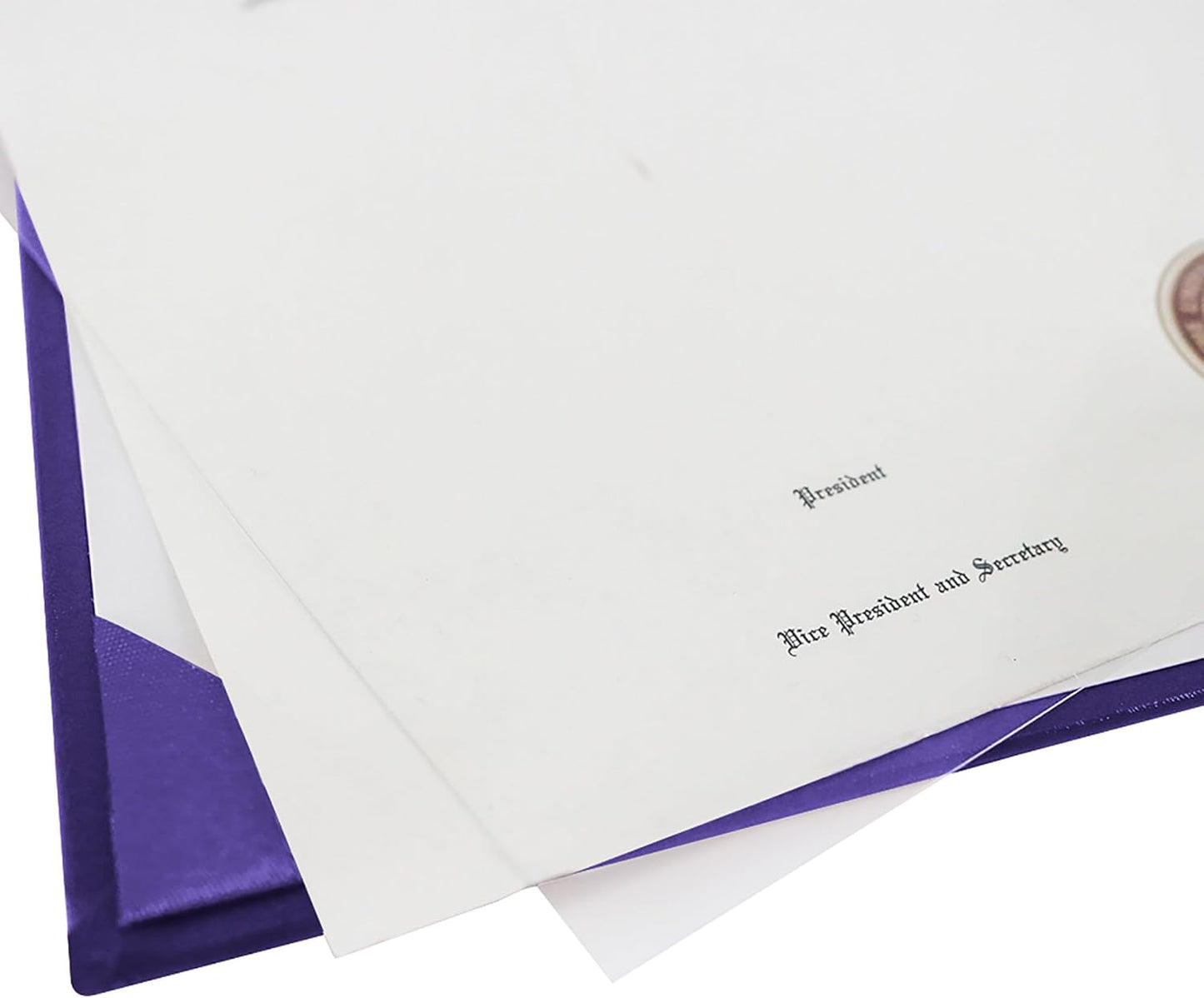 GraduationMall 8.5"x11" Smooth Padded Diploma Cover Certificate Holder Purple,6-Packs