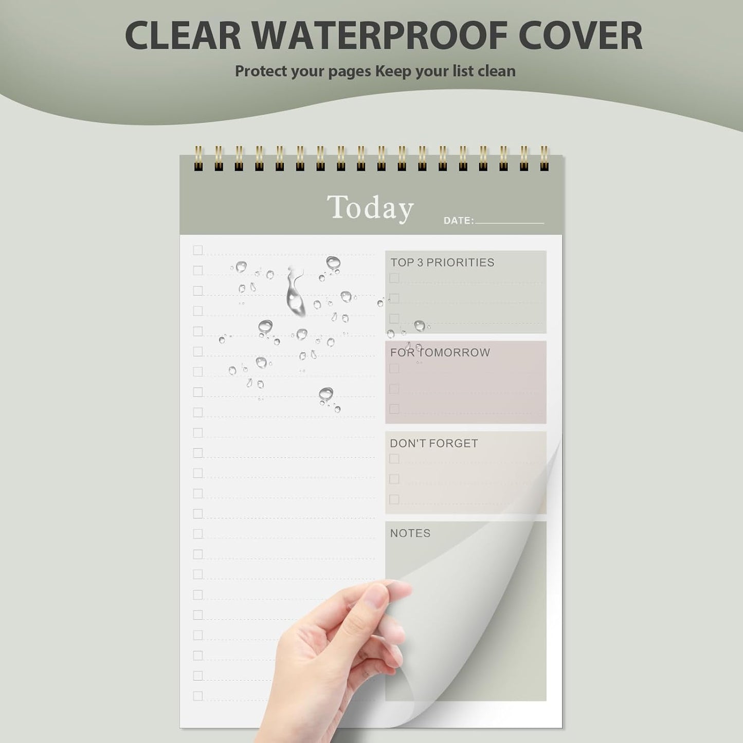 Weekly To Do List Notepad, Undated Planner with 52 Sheets (6.5''x8.9''), Desk Weekly Planner for Women & Man, Home School & Work