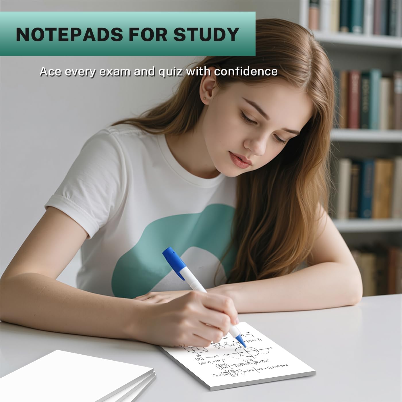 Note Pads 4x6 Blank Notepad, 6 Pack Blank Scratch Pads, 30 Sheets per Notepad for Writing, 4x6 White Pad of Paper Tear Off Notepads, Mini Server Note Pad Notebook for Home/Office/School