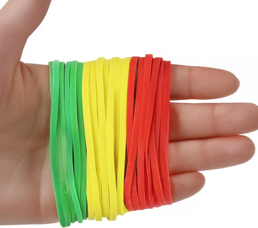 High Quality Rubber Bands Size 33, 1/2 lb (300) Thick Colored Rubber Bands