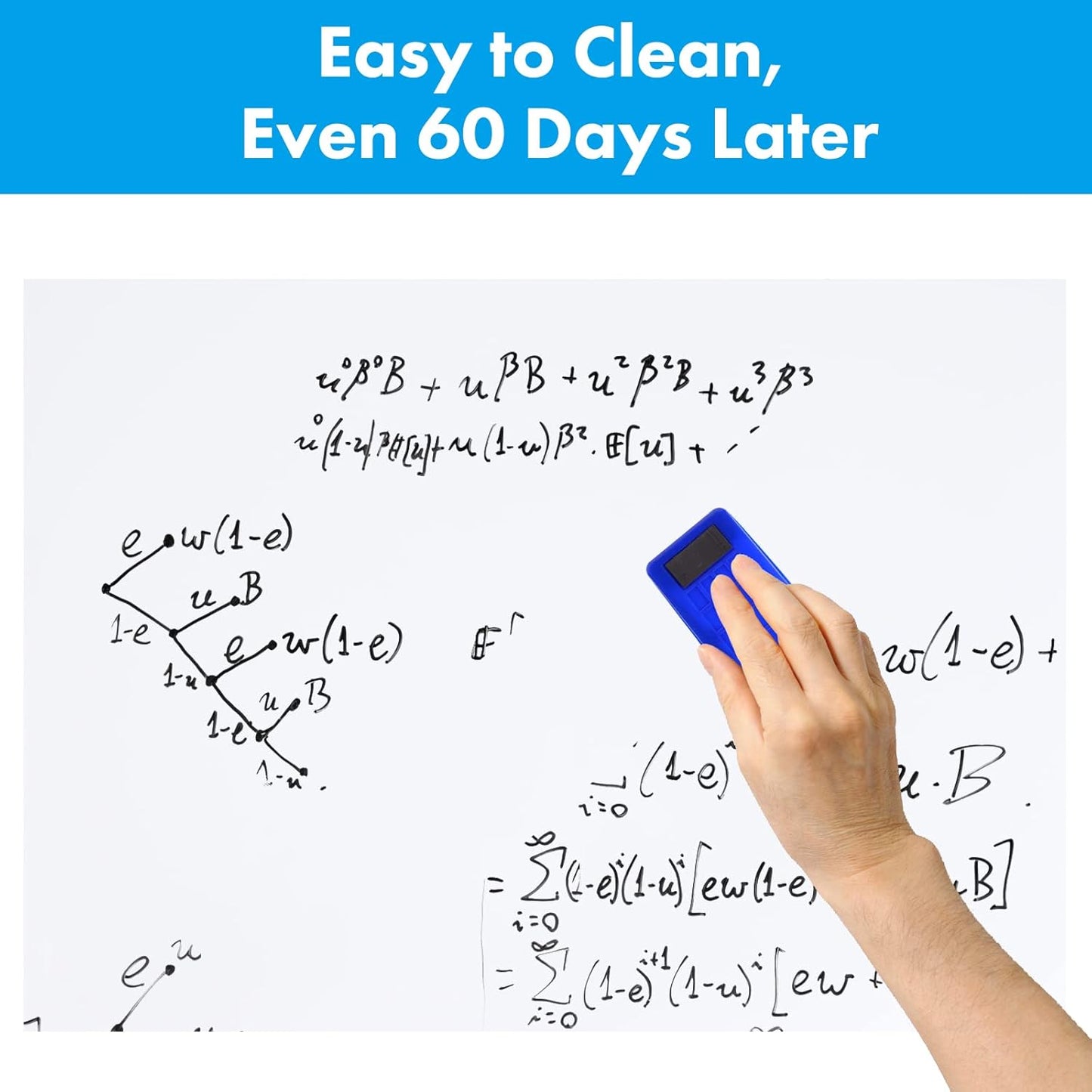 HAMIGAR Magnetic Whiteboard Contact Paper 18" x 39" Dry Erase White Board Sticker for Wall Stick on White Board Peel and Stick Wallpaper Adhesive Poster with Marker, Magnetic Eraser and Magnets