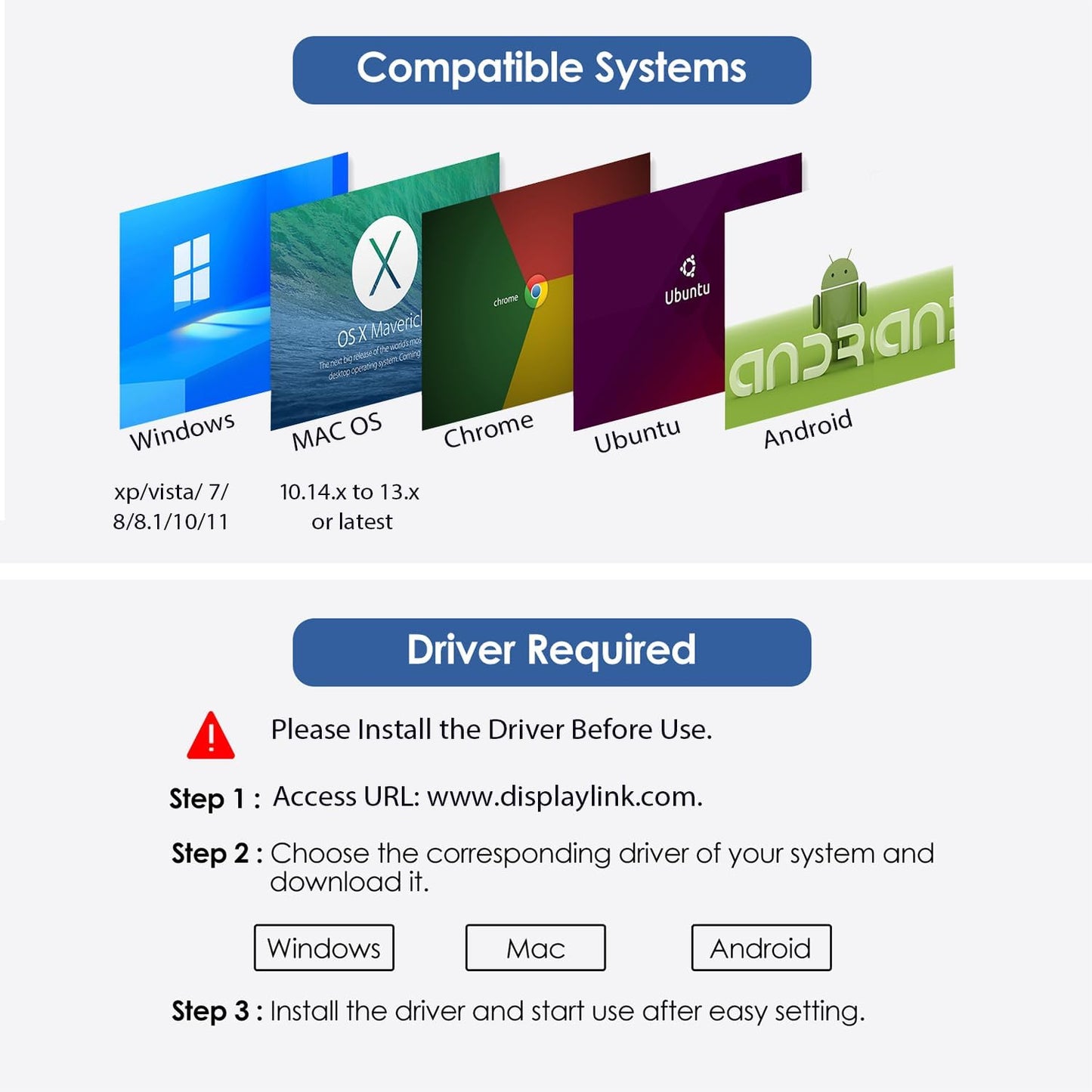 WAVLINK USB C Docking Station Dual Monitor, 2K HDMI, 1080P VGA, 5 Gbps USB 3.0, SD/TF Card Reader, 1Gbps Ethernet Port for Laptop Windows MacOS