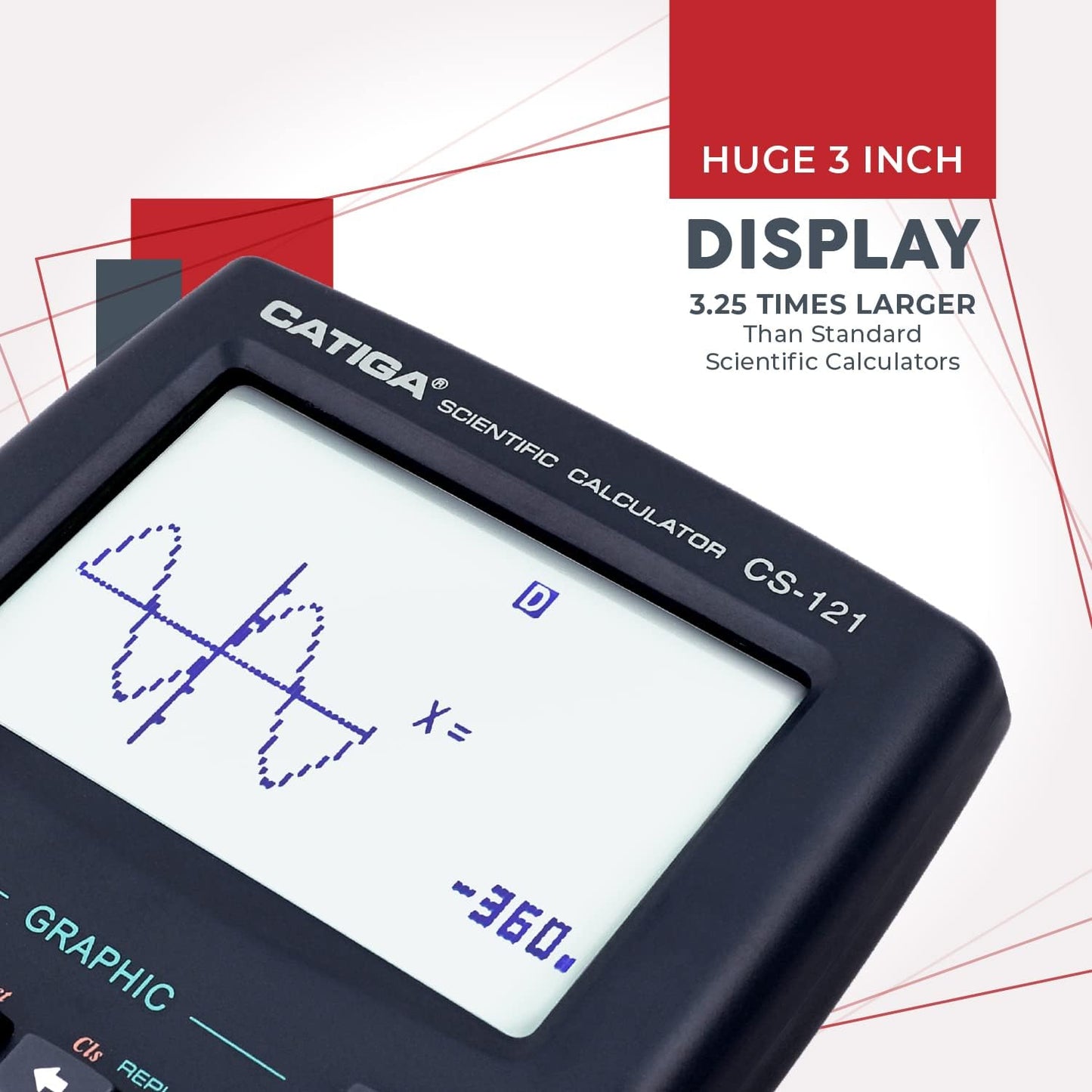 CATIGA Scientific Calculator with Graphic Functions, Multiple Modes with Intuitive Interface, Perfect for Beginner and Advanced Courses, High School or College, 2 Pack, CS-121