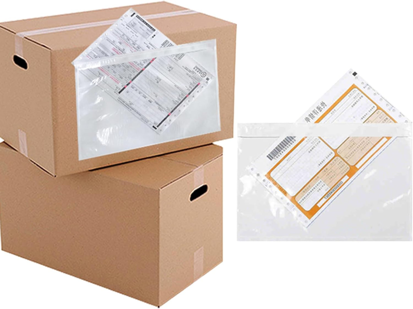 500 Pcs 6x9 Shipping Envelopes, Packing List Mailing Envelopes Clear Adhesive Shipping label sleeves Shipping Supplies for Small Businesses