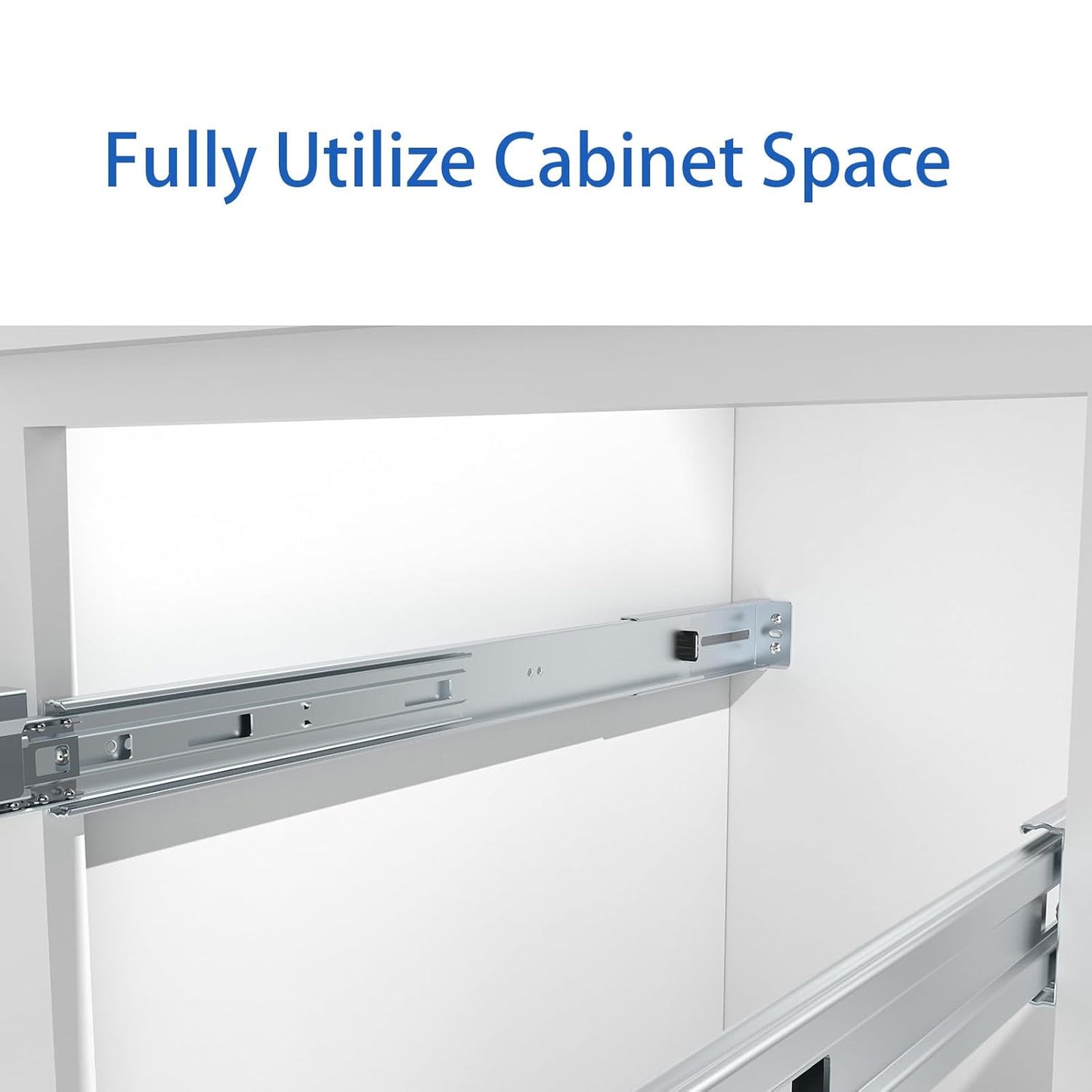 Double Pull Out Under Cabinet Trash Can 35 Qt Garbage Bin for 15" x 1.5" Face Frame, Grey -Only for 18" W*24" D Cabinet