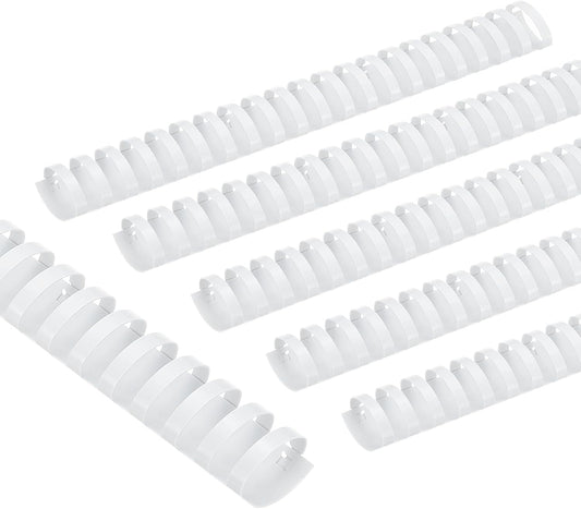PATIKIL 32mm (1-1/4") Plastic Binding Combs, 50 Pcs 21 Rings Comb Binding Spines 265 Sheet Capacity Letter Size for Binding Paper Sheets Notebook Calendar Picture Album, White