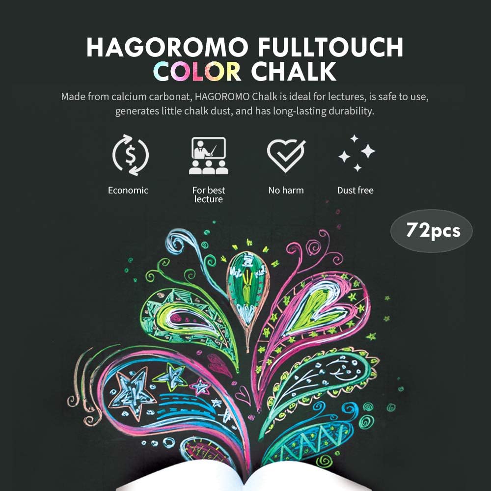 Hagoromo Fulltouch Color Chalk 1 Box [72 Pcs/Brown]