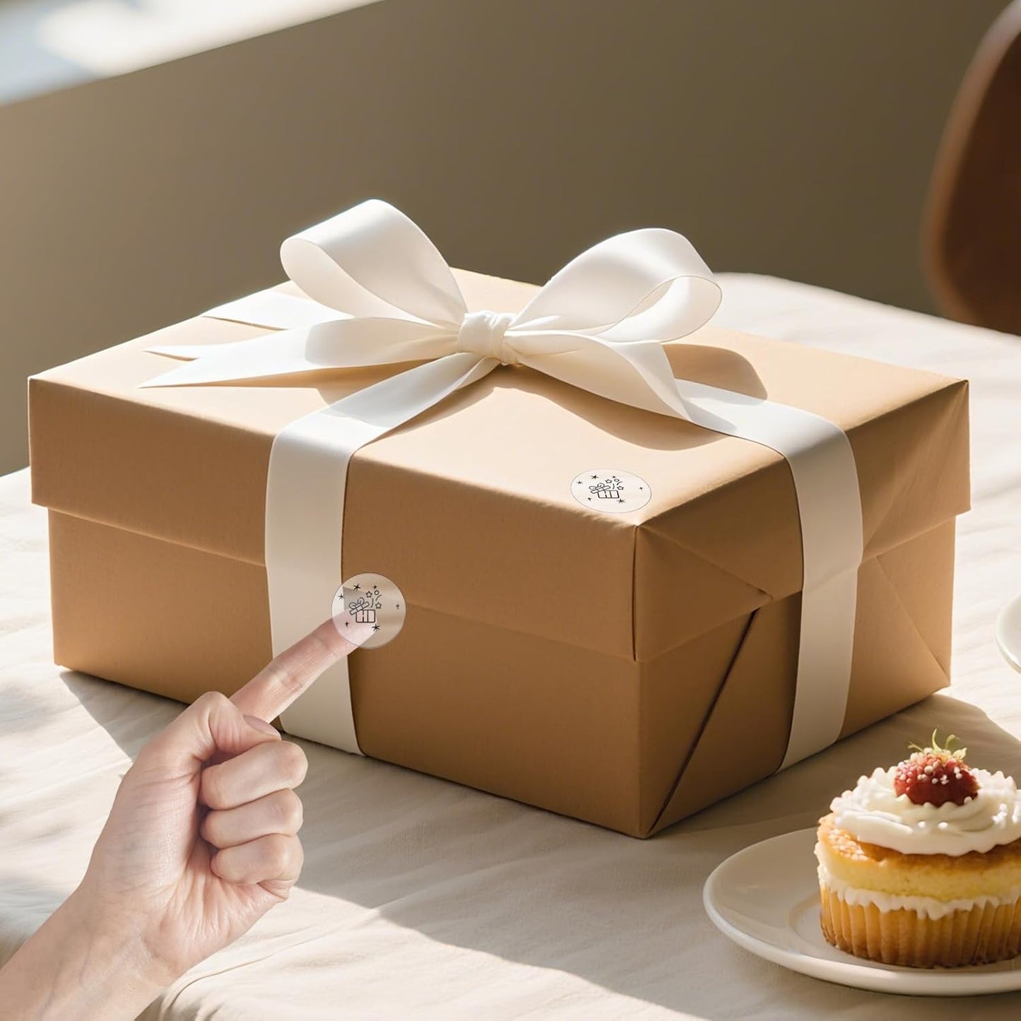 Clear Thermal Labels Round Vinyl 1 Inch Transparent Direct Printer Stickers Label Circle Self Adhesive Waterproof Decals Roll for Home Office Business QR Code Seal DIY Logo 500 PCS