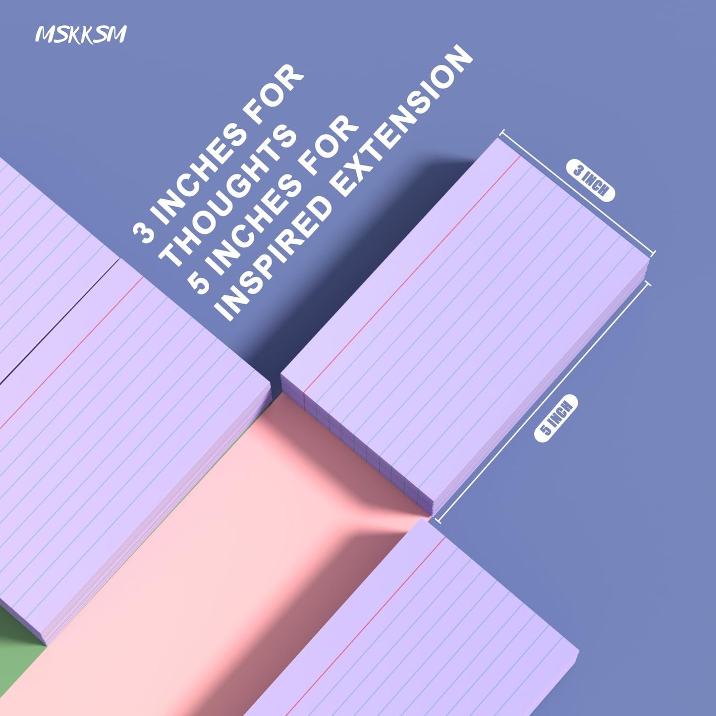 Purple Index Cards 3x5 Inch - 200 Pack, Ruled Index Flash Cards for Studying, 180GSM Purple Note Cards 3x5 Lined Index Cards, Flashcards 3 x 5 Notecards Lined College Ruled Study Card for Offices