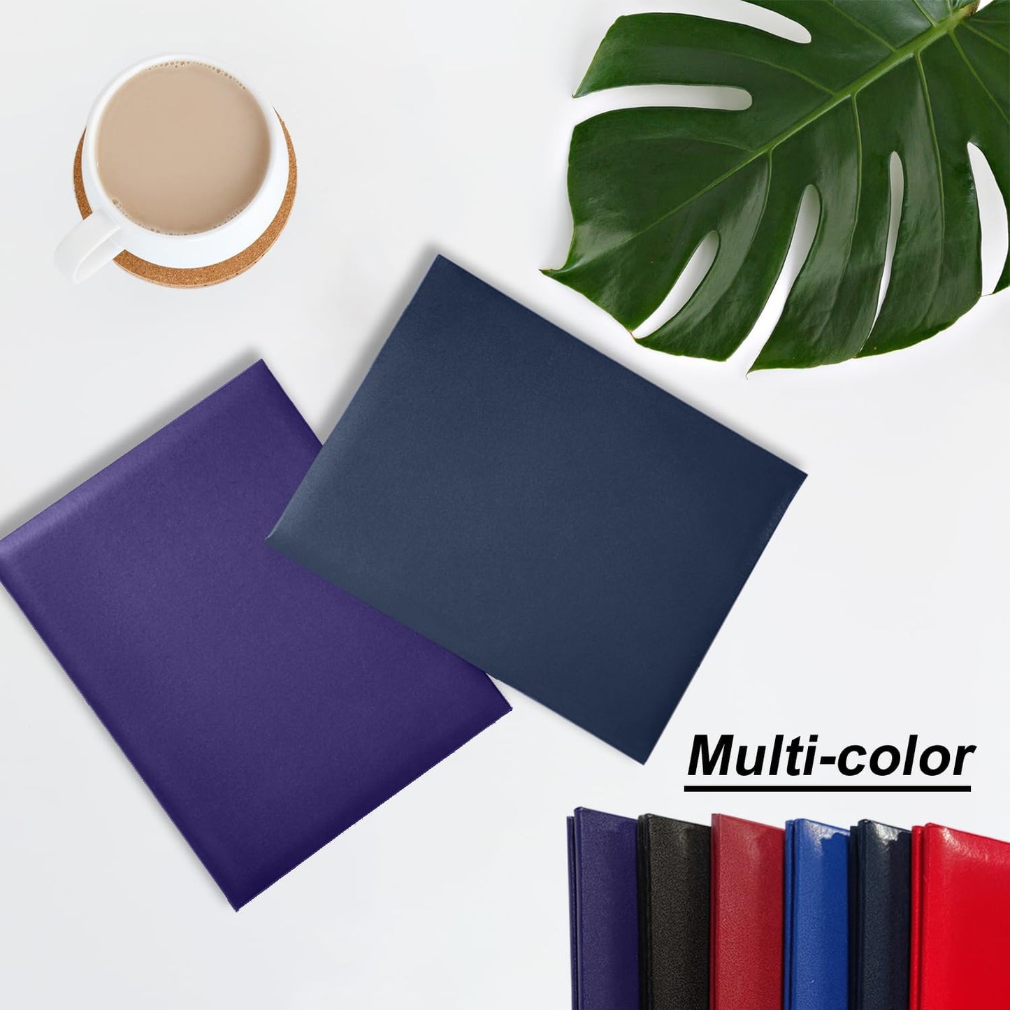 Diploma Cover 8.5x11 Inch, Graduation Certificate Holder - Elegant Faux Leather Folder for Graduation, Wedding Officiant,Navy Blue-1 Pack