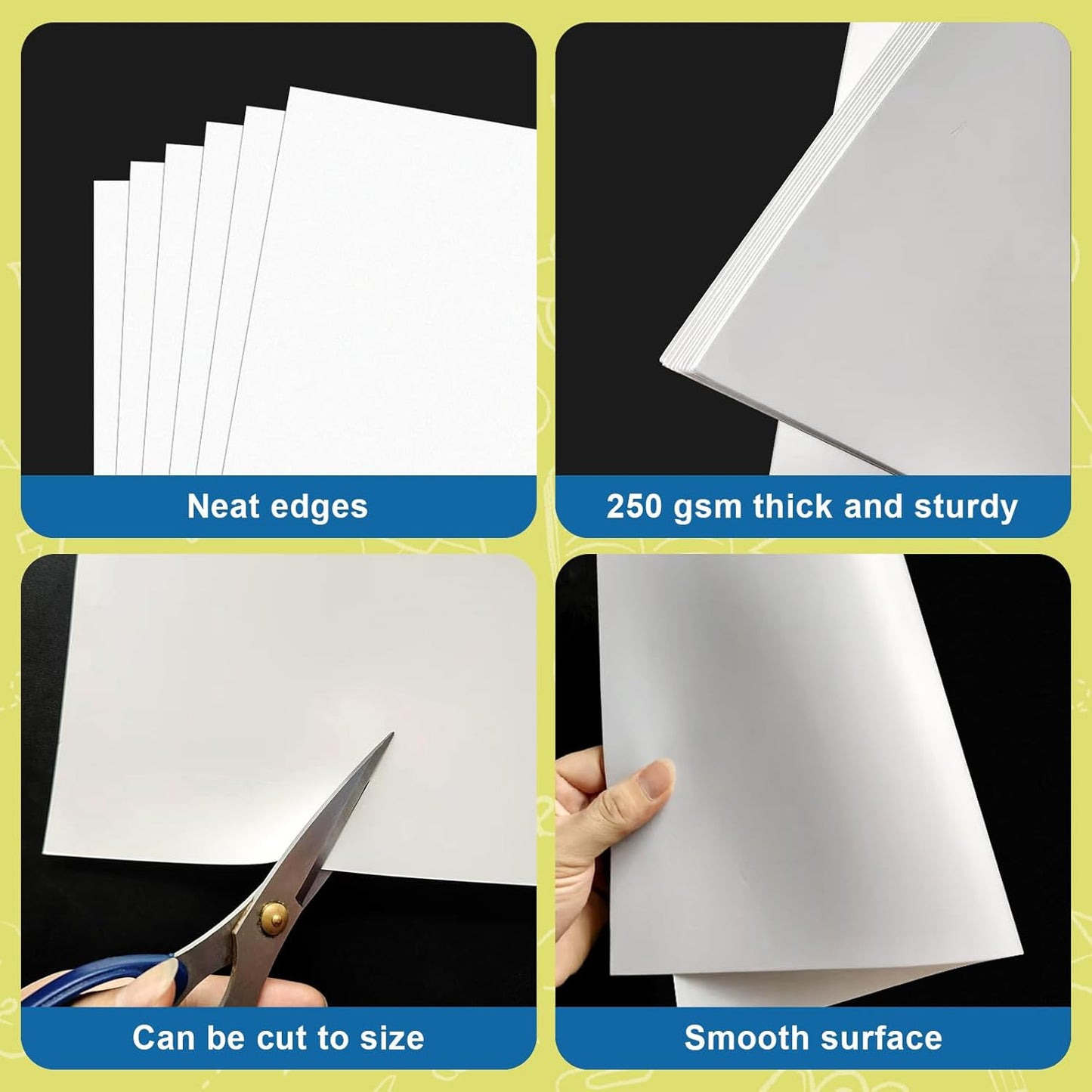 100 Pcs 12" x 18" Poster Board White Poster Board Paper Bulk 250 GSM Thickness Vision Boards Smart PosterBoard for Drawing School Arts Craft Projects Presentations Scrapbooking Blank Graphic Display