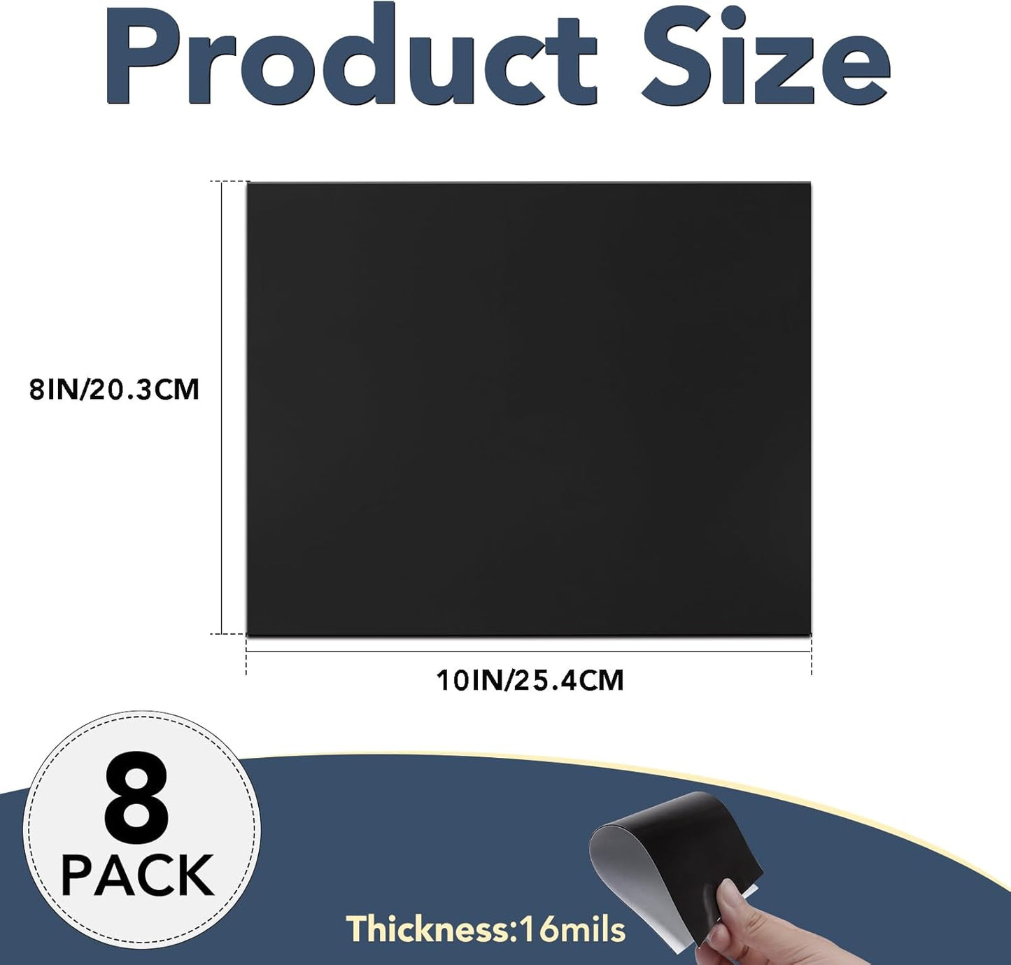 DIYMAG 8Pack Magnetic Adhesive Sheets, Magnetics Sheet with Adhesives Backing, 8x10 Inch Flexible Magnet for Crafts Photos and Die Storage Easy to Cut