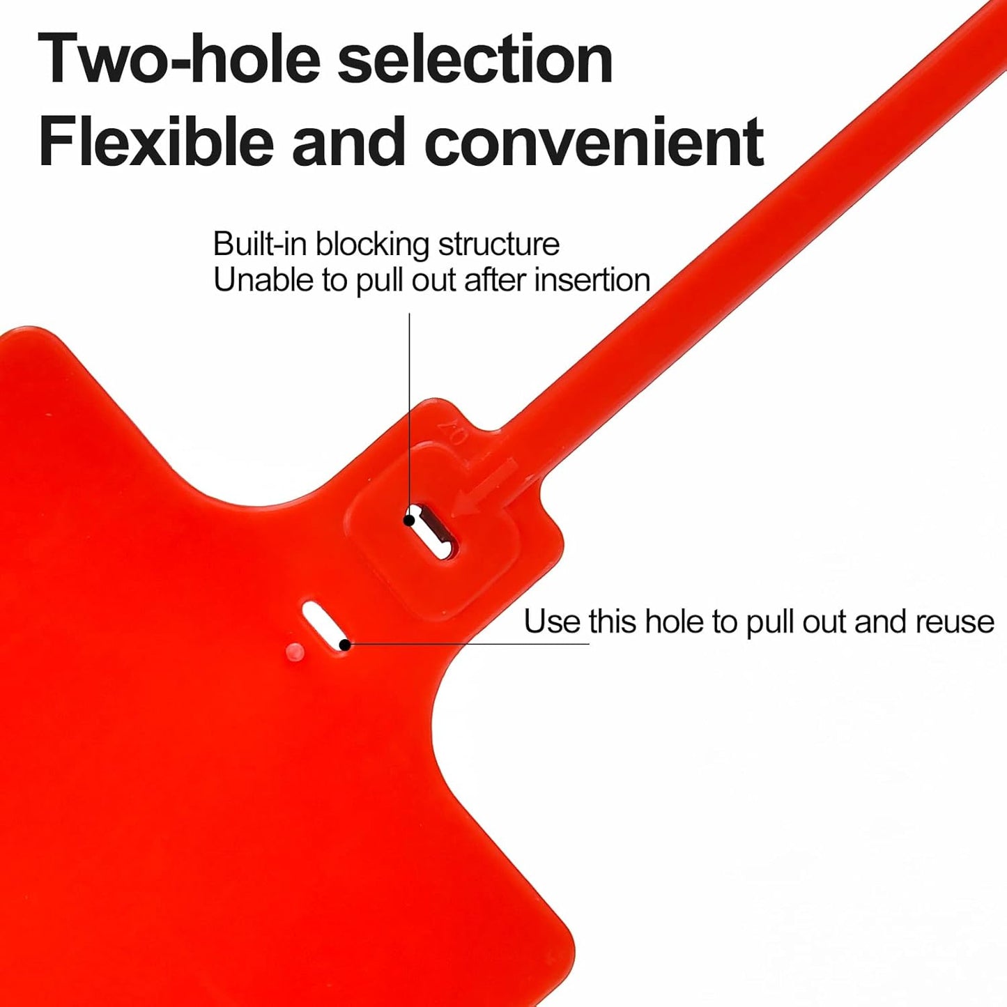 100 Red Plastic Writable Shipping Tags - Large, Waterproof, Hanging Label Tags with One Permanent Marker Pen