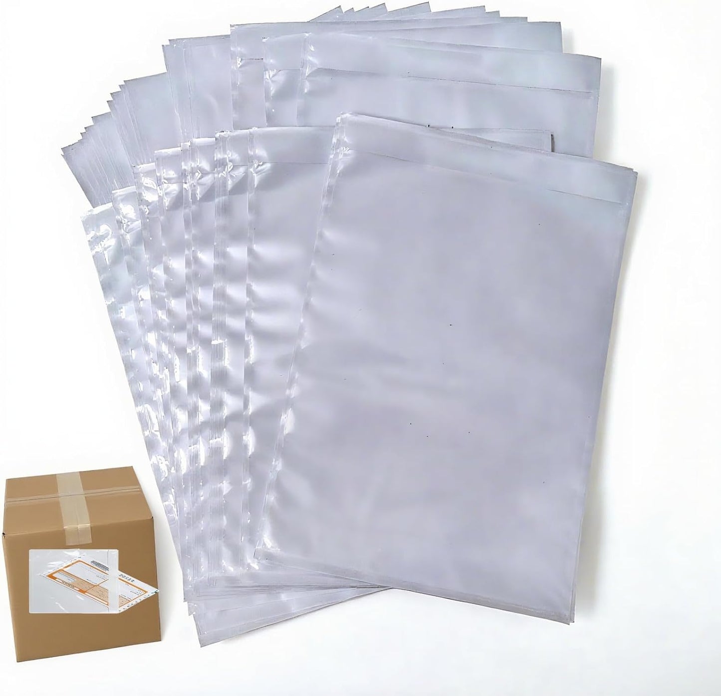 200PCS 6.7" x 10" Clear Packing List Envelopes, Self-Adhesive Packing Slip Pouches, Waterproof Shipping Pouch Enclosed Bags for Packing Mailing Labels/Invoice/Sleeves