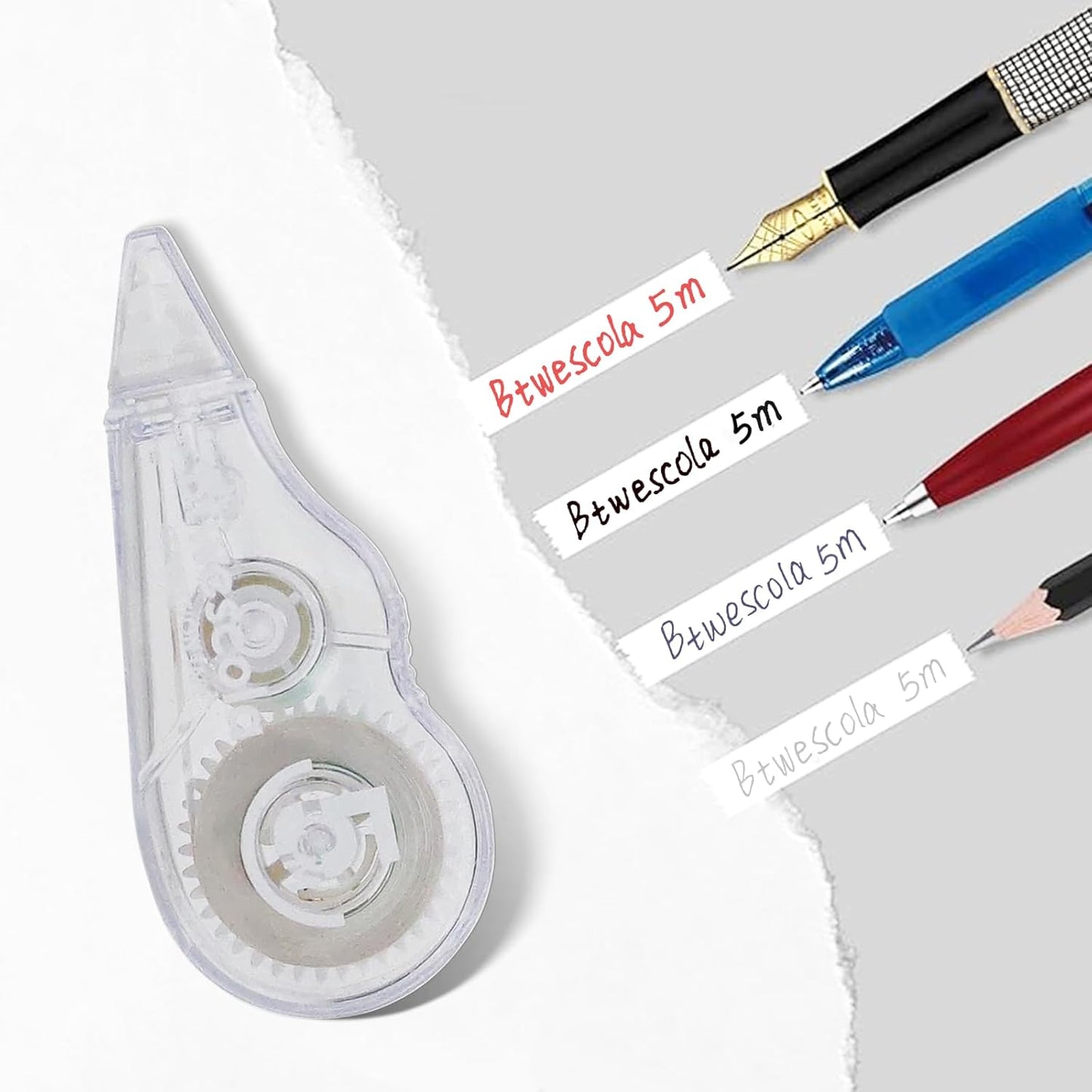 Correction Tape, 16.4FT EZ Tear-resistant Correction Tape, Easy To Use Applicator for Instant Correction Without Drying Time (20pcs/set)