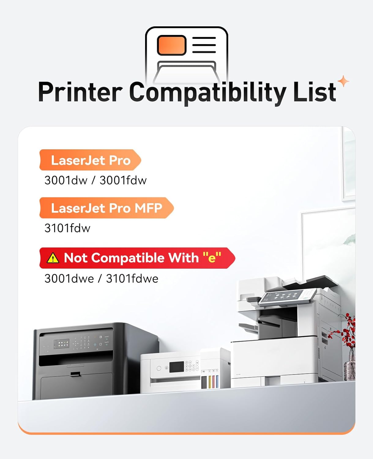 138A W1380A Black Toner Cartridge Set 2-Pack High Yield with Chip Replacement for HP 138A W1380A 138X W1380X Cartridge Compatible with HP Laser Jet Pro 3001dw 3001fdw MFP 3101fdw Series Printer Toner
