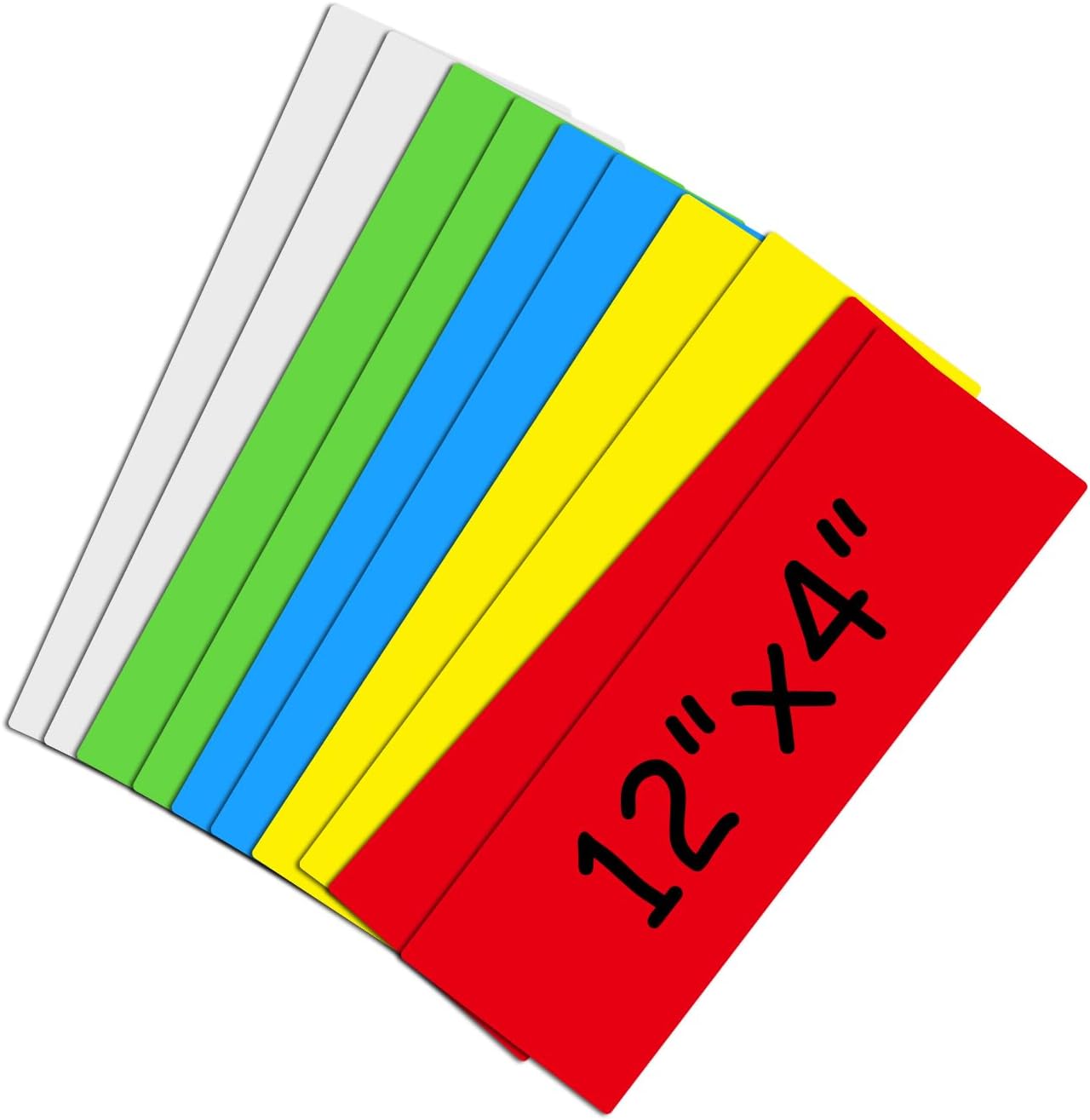 Dry Erase Magnetic Labels Large 12"x 4", Big Magnetic Labels for Whiteboards School Classroom Office Home,Pack of 10