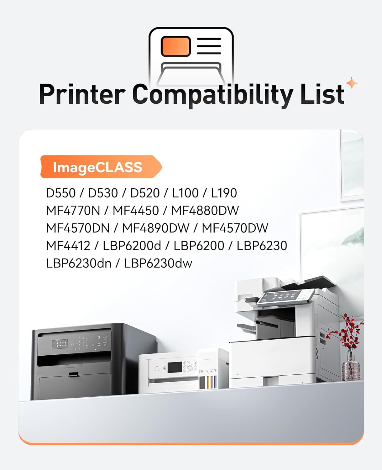 128 Toner Cartridge 2-Pack Replacement for Canon 128 CRG-128 126 CRG-126 Compatible with Canon ImageCLASS D530 L100 L190 MF4410 MF4420 MF4450 MF4500 MF4770N MF4880DW MF4570DN MF4890DW MF4570DW Printer