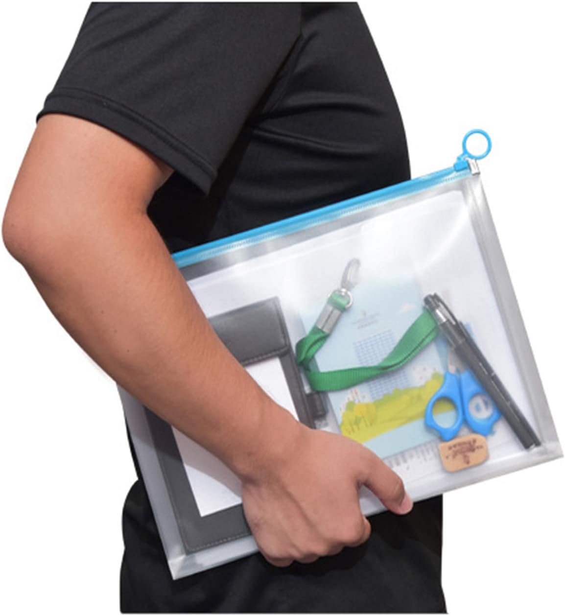 9x12 Clear Zip Plastic Envelopes File Document Paper Holder Pack of 24 (24 Pack)