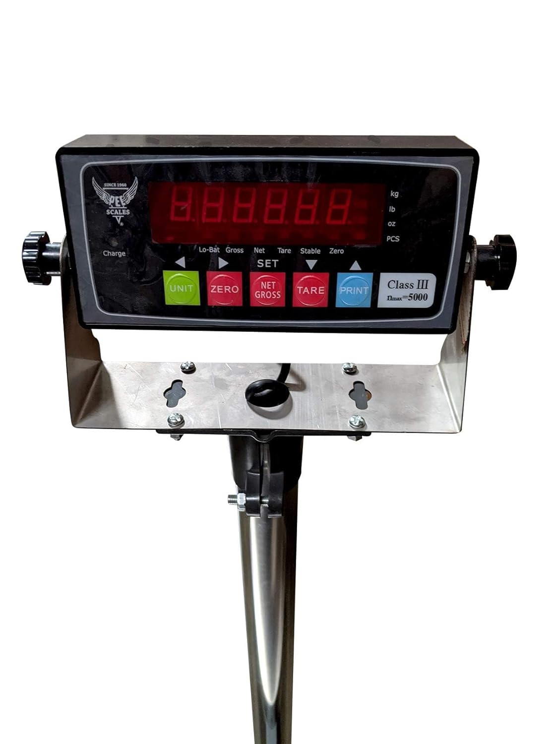 Stainless Steel Bench Scale, Commercial Digital Weighing Scale/Postal Scale/Shipping Scale, 600×0.02lb Capacity (12"x 16")