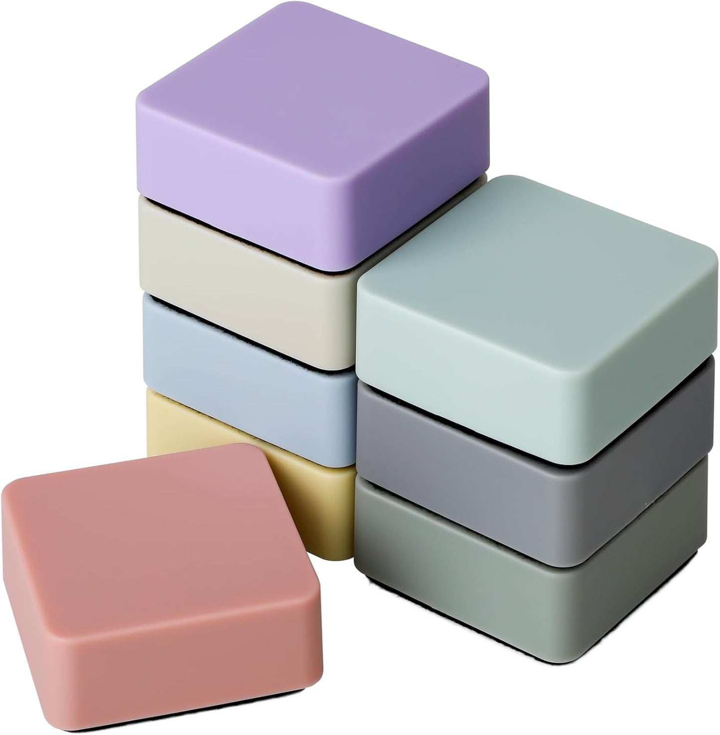 Ddaowanx Dry Erase Erasers, 2"x2",8 Pcs Aesthetics Magnetic Mini Eraser for Refrigerator Whiteboard,Classroom Teacher Supplies (8 Pack/ 8 Color)