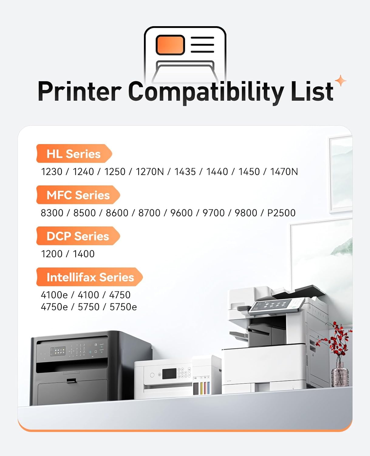 DR400 Drum Unit (Not Toner) Replacement for Brother DR400 DR-400 Imaging Drum Compatible with Brother Intellifax-4100e 4750e 5750e HL-1240 DCP-1200 1400 8350 MFC-8300 MFC-8500 MFC-9600 P2500 Printer