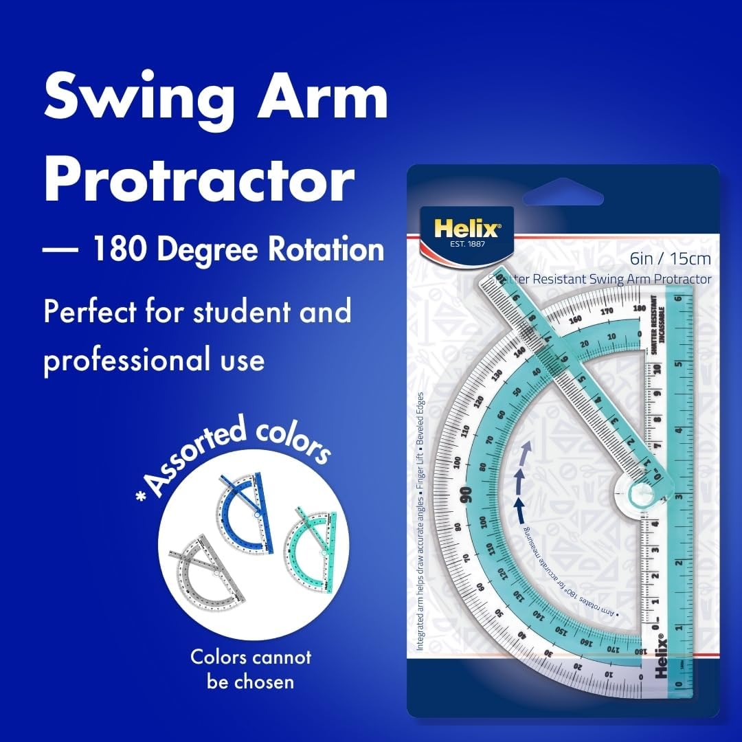 Helix - Swing Arm Protractor - 180 Degree Rotation