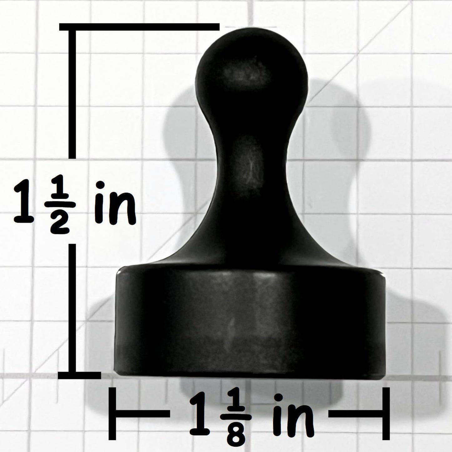 GLASSBOARD STUDIO Powerful Neodymium Magnets, Pawn-Shaped - Strong Fridge/Refrigerator and Whiteboard Magnet, Ideal for Office, Kitchen, Crafts - Rare Earth, Heavy Duty (8, Citrus Green)